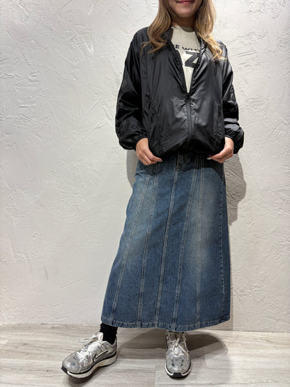 A Cut Denim Skirt