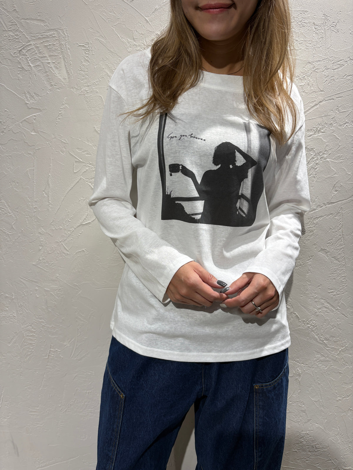 Photo Print Long Sleeves Top