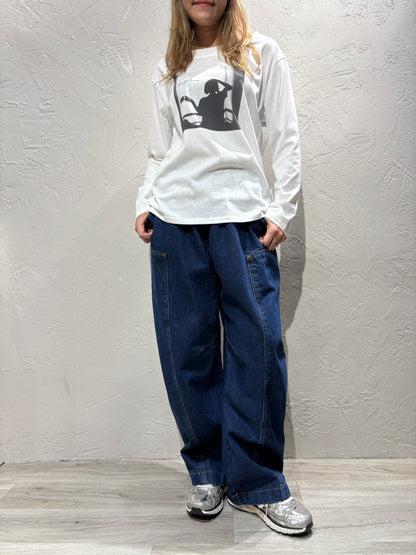 Photo Print Long Sleeves Top