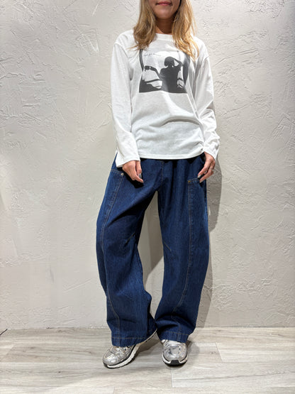 Photo Print Long Sleeves Top
