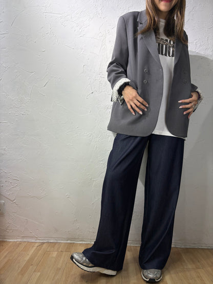 蕾絲袖西裝外套