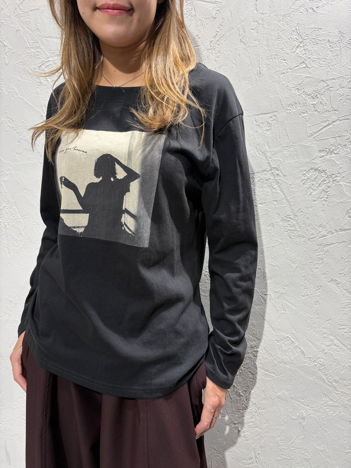 Photo Print Long Sleeves Top