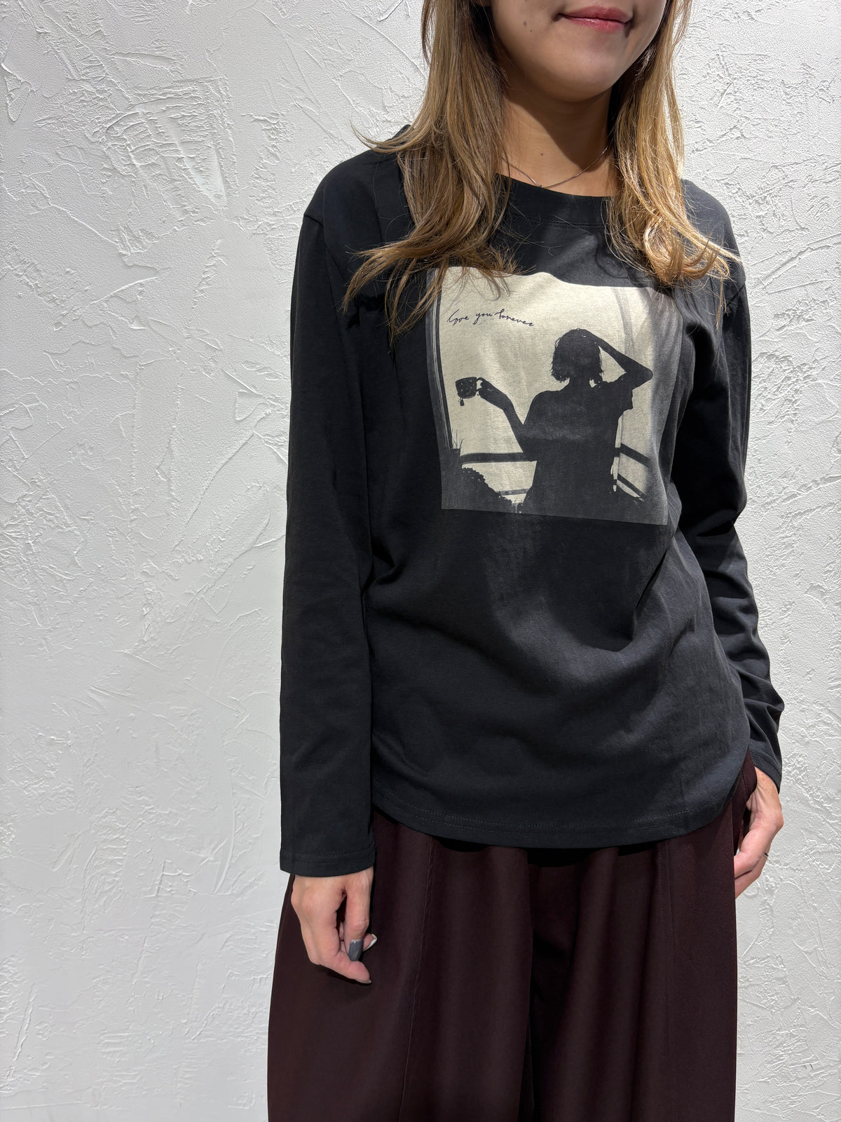 Photo Print Long Sleeves Top