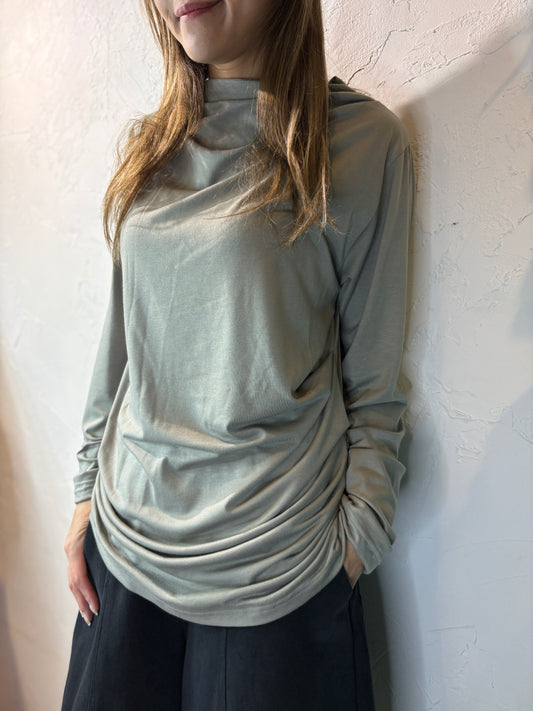 Pleated Long Sleeves Top