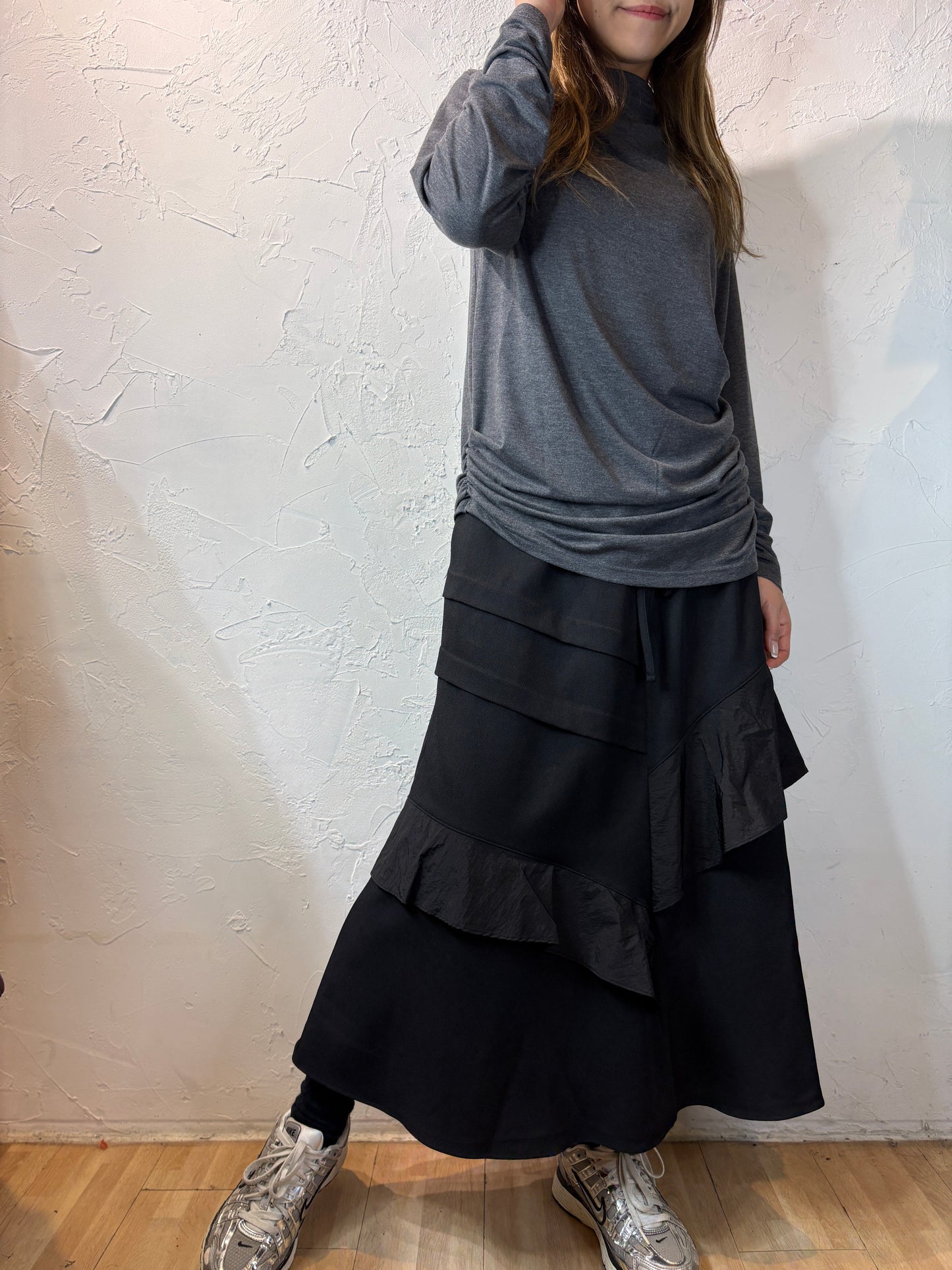 Pleated Long Sleeves Top