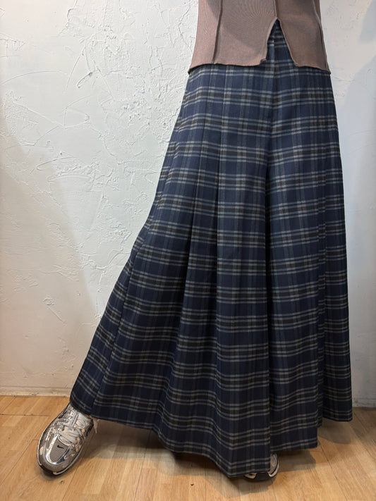 Checkered Wide Pants