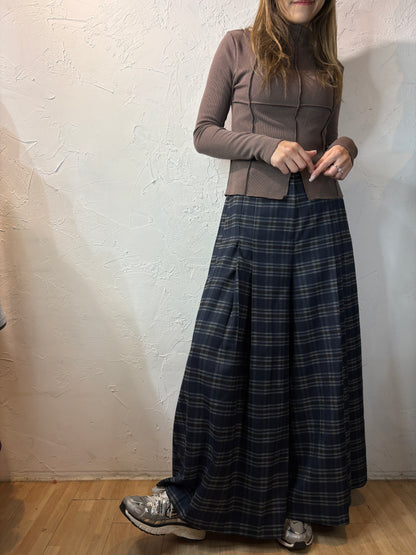 Checkered Wide Pants
