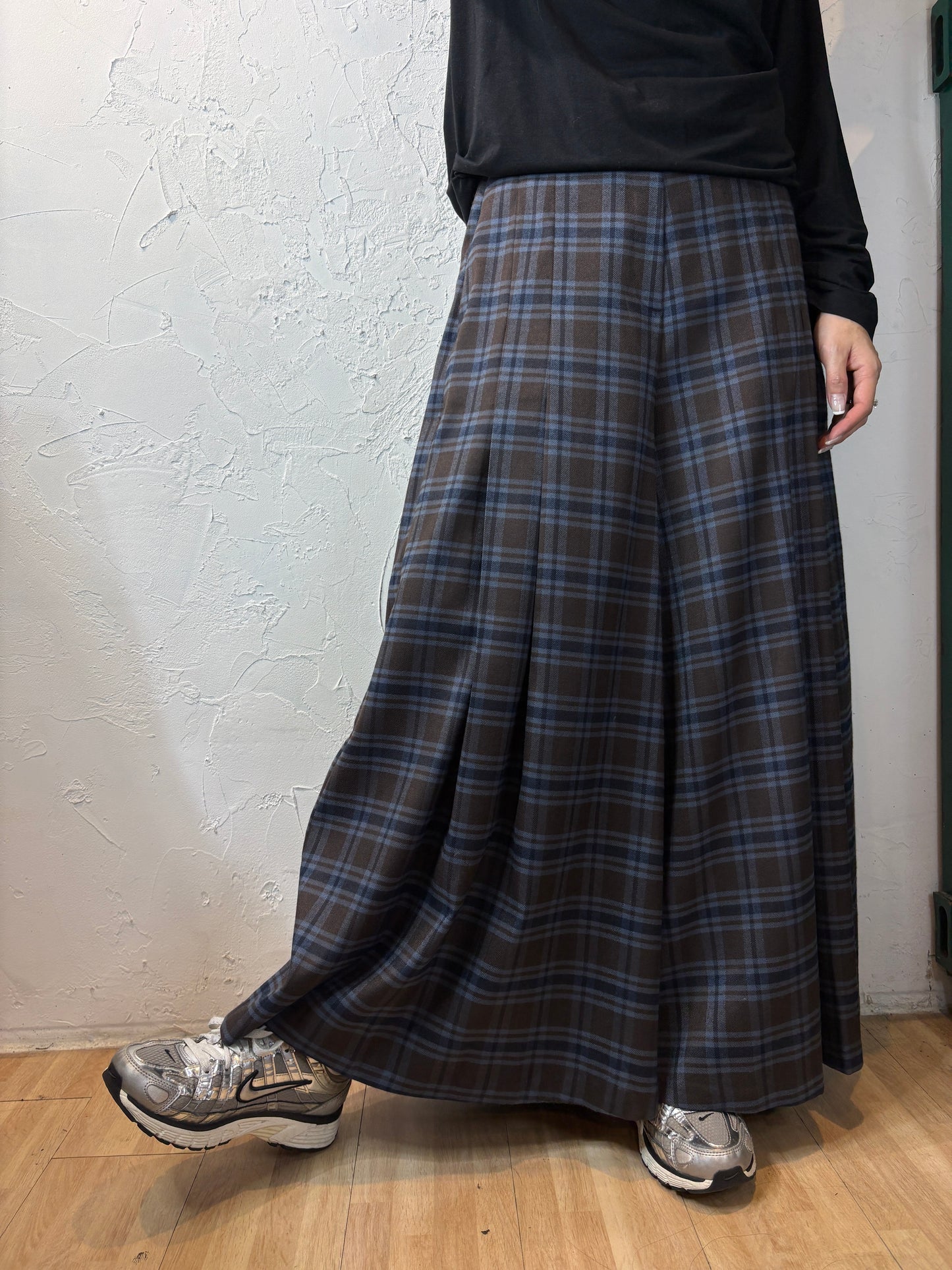 Checkered Wide Pants
