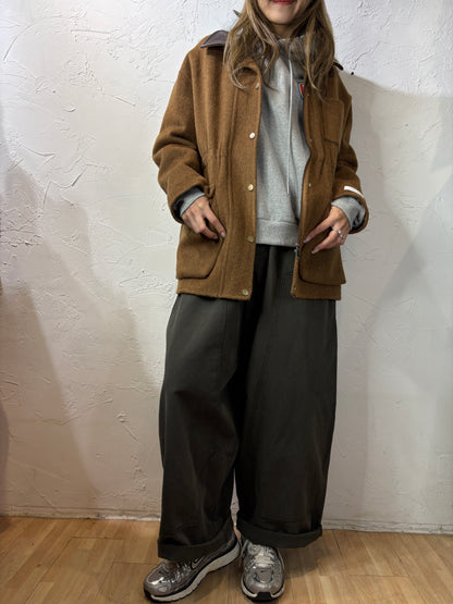 Faux Leather Collar Jacket