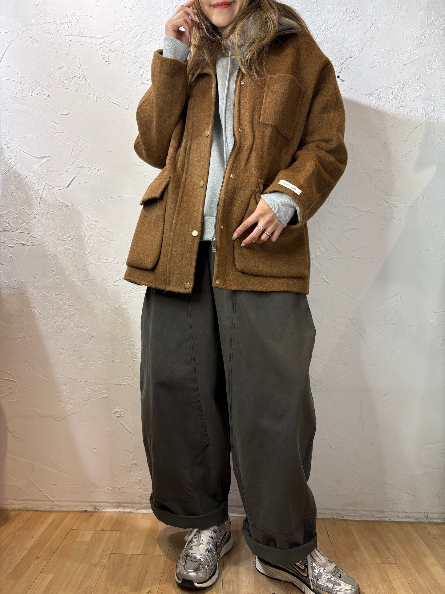 Faux Leather Collar Jacket