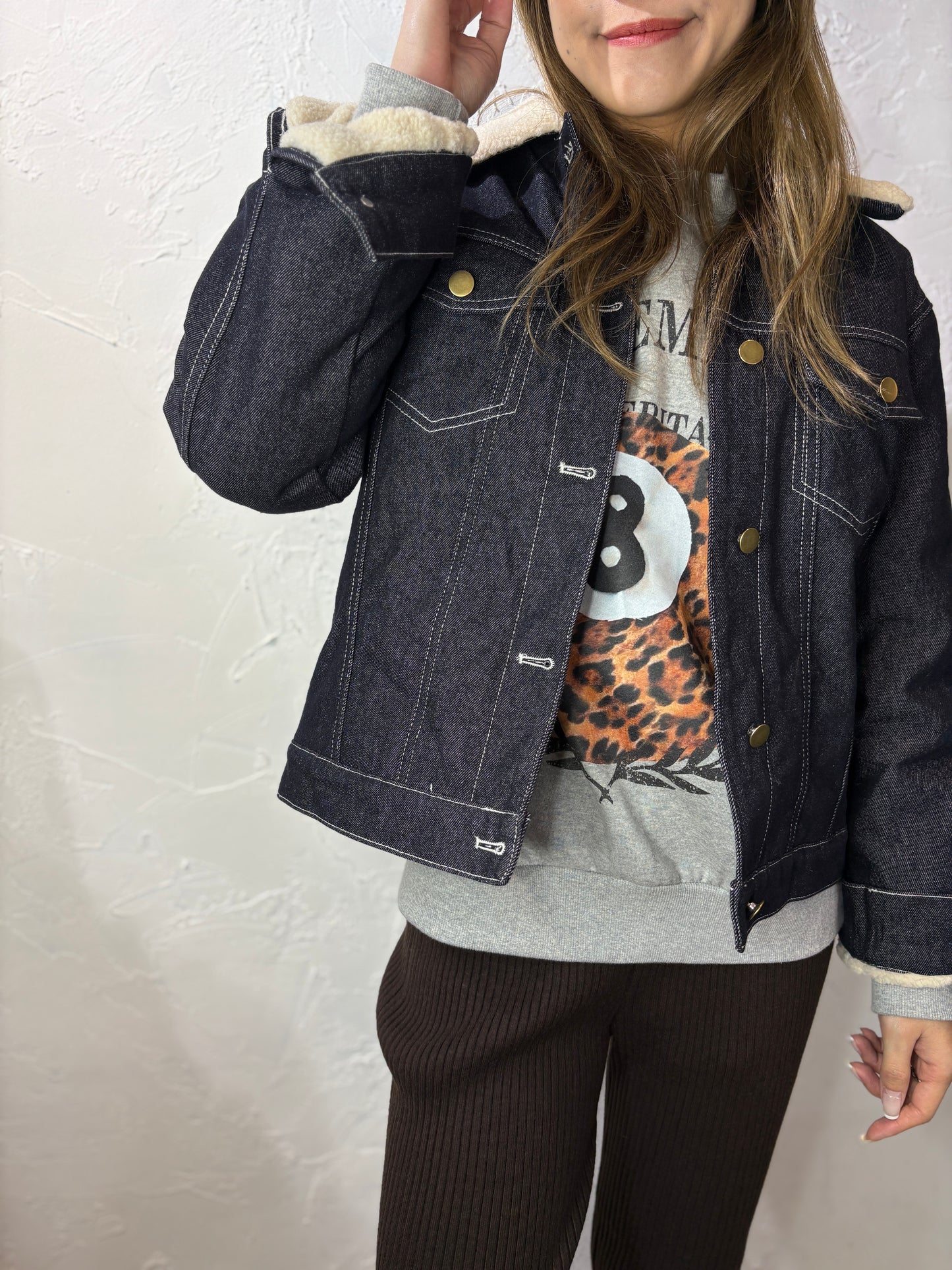 Fleece Denim Jacket