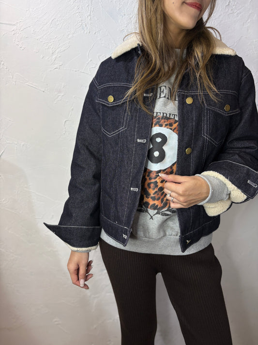 Fleece Denim Jacket