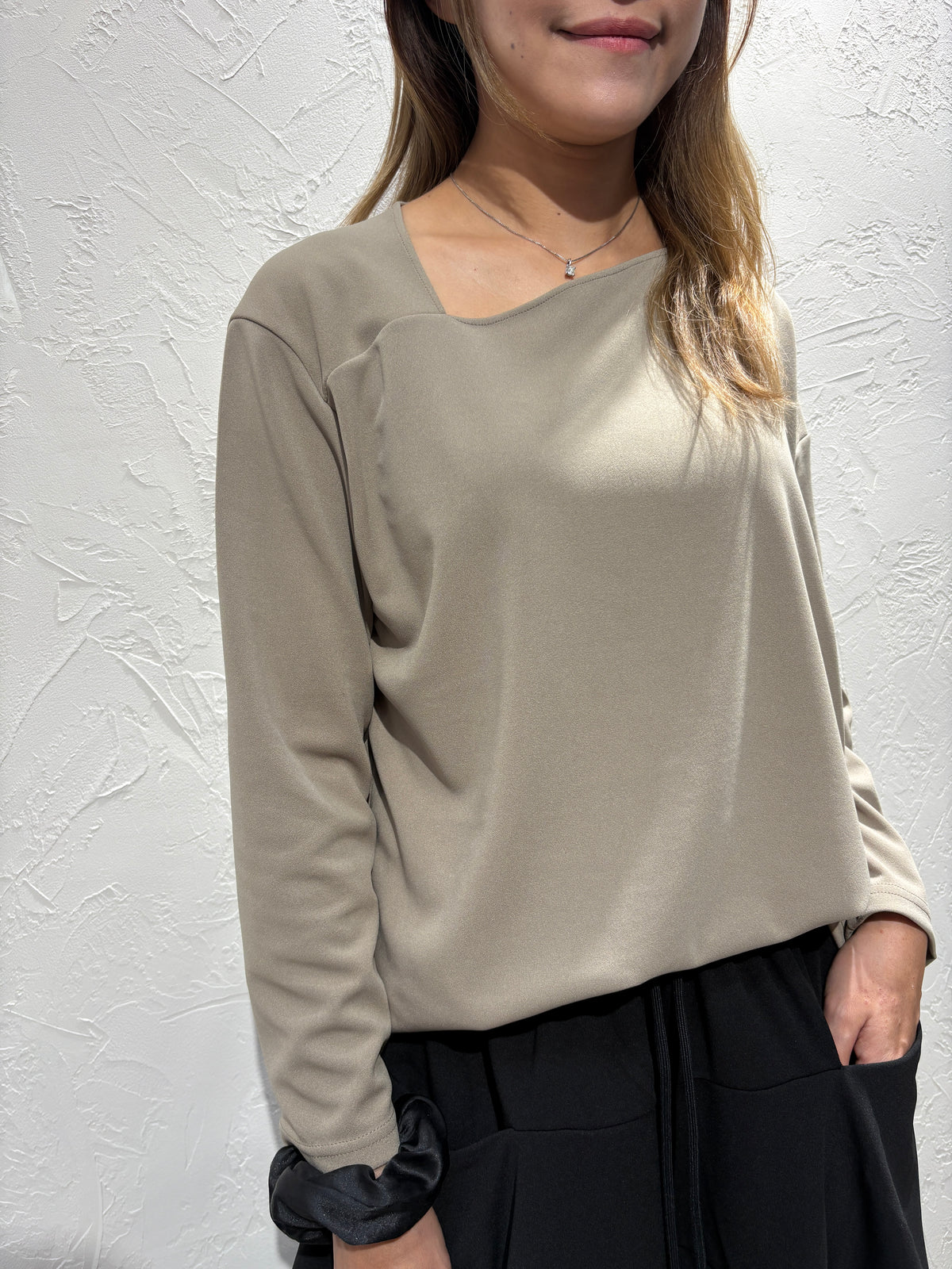 Slant Collar Top