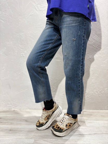 Slim Cut Broken Jeans