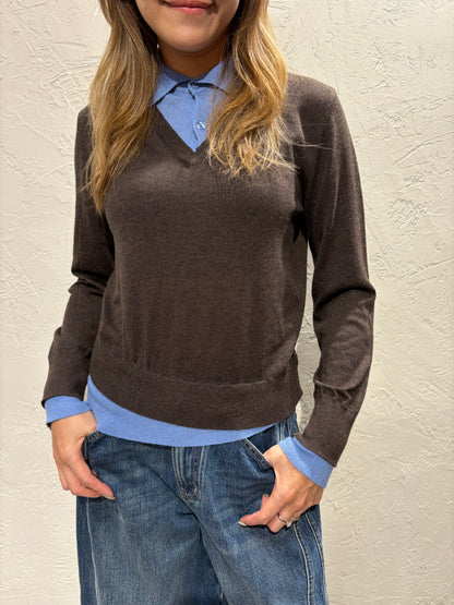 Fake Layer Knit Top