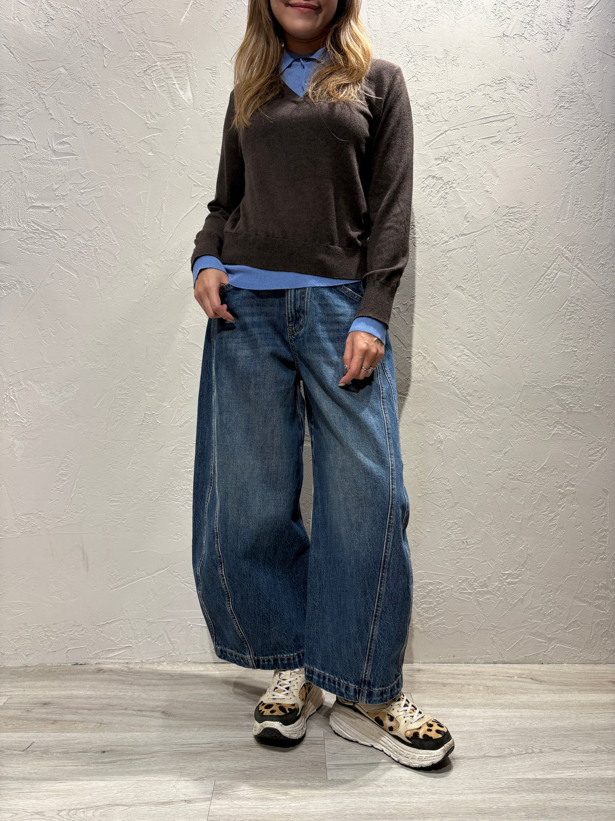 Fake Layer Knit Top