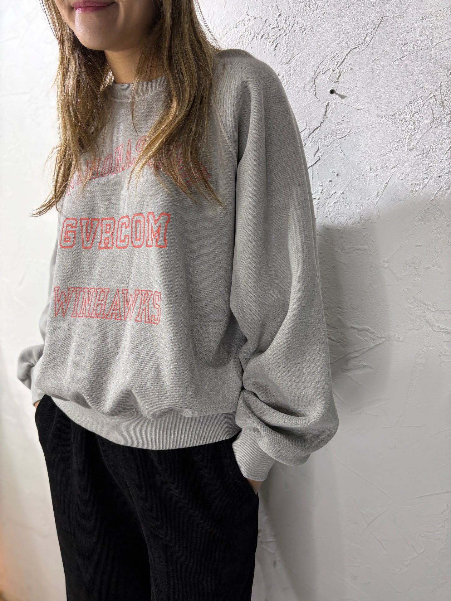 Washed Print Sweater