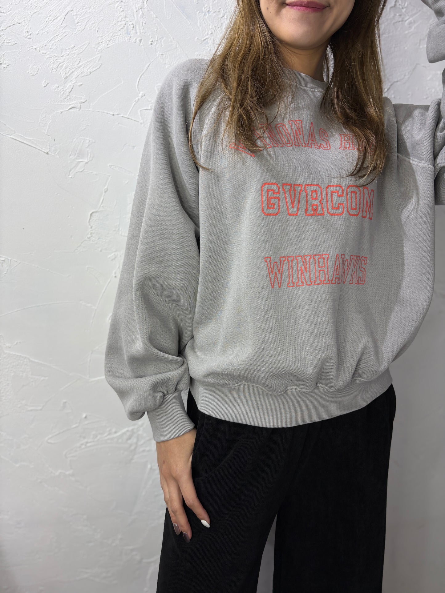 Washed Print Sweater