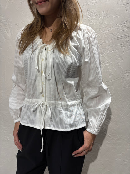 Ribbon Long Sleeves Top
