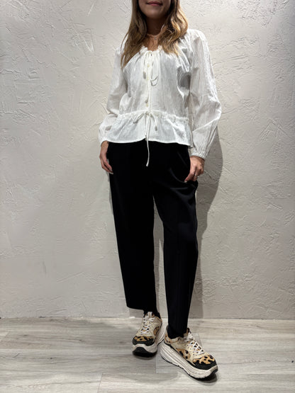 Ribbon Long Sleeves Top