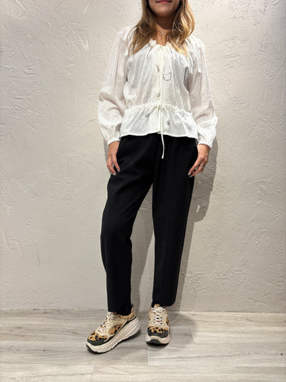 Ribbon Long Sleeves Top