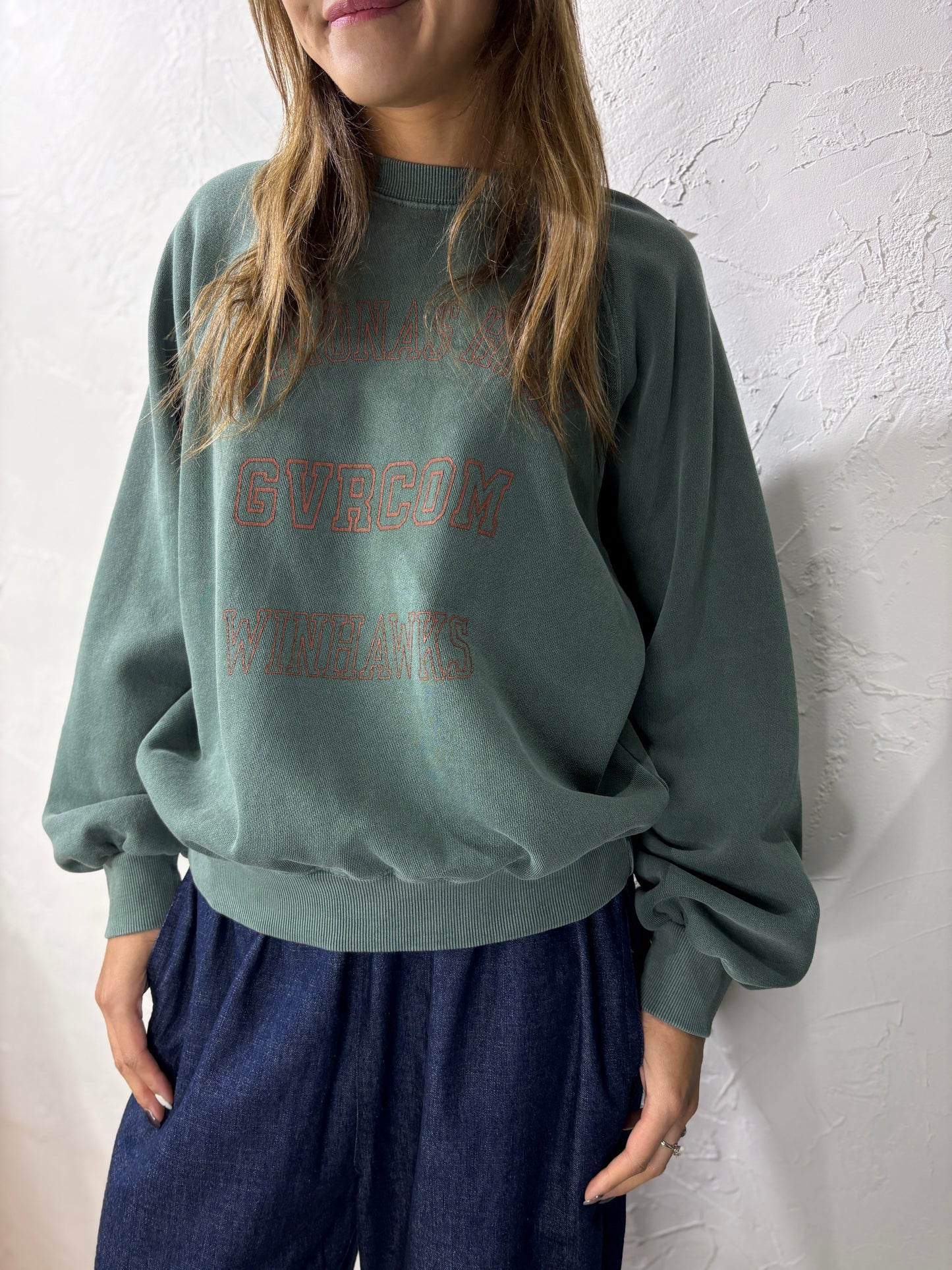 Washed Print Sweater