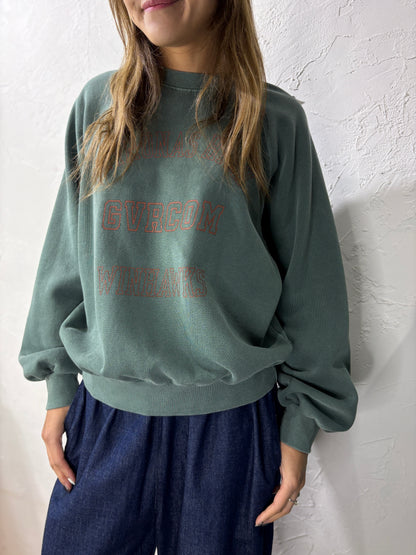 Washed Print Sweater