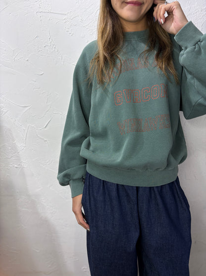 Washed Print Sweater