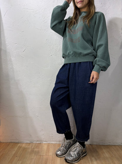 Washed Print Sweater