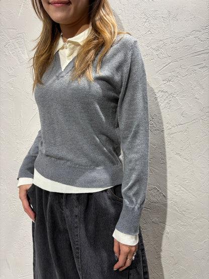 Fake Layer Knit Top