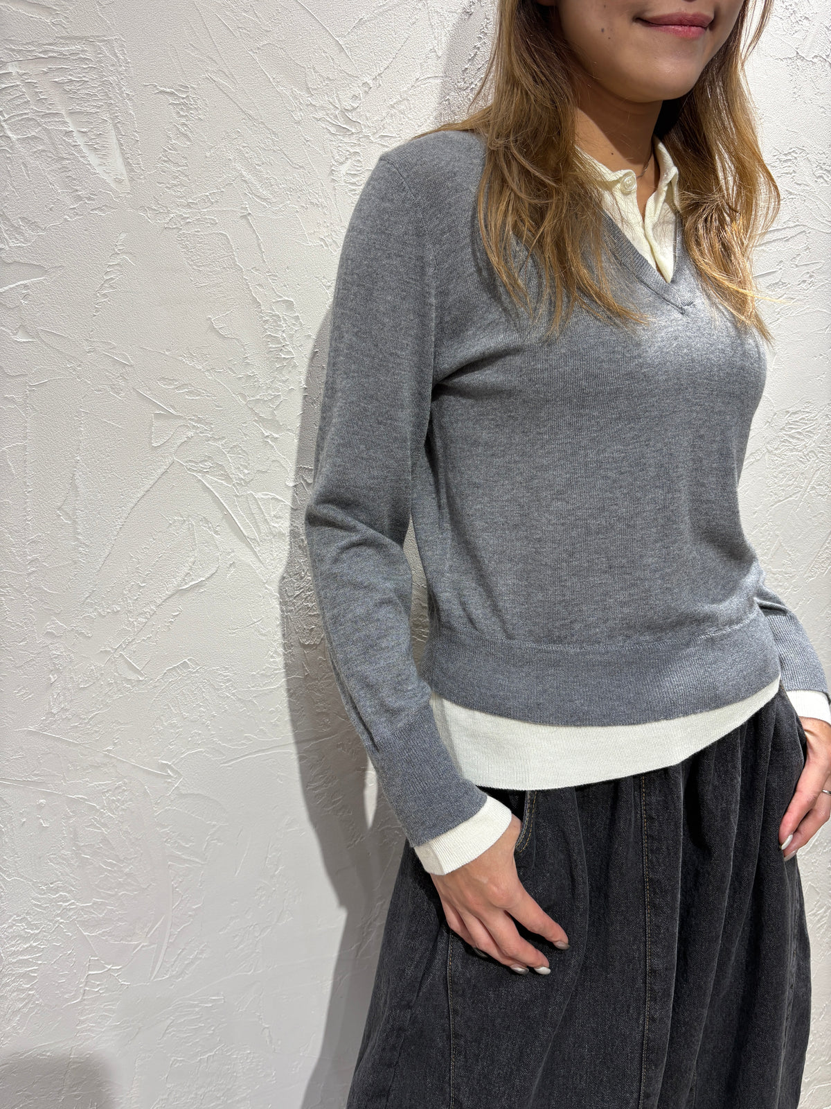 Fake Layer Knit Top