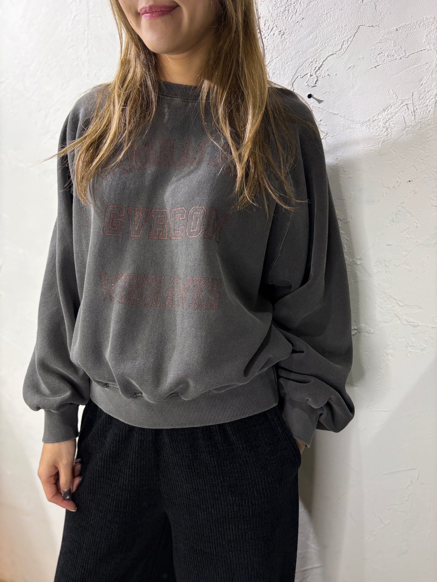 Washed Print Sweater