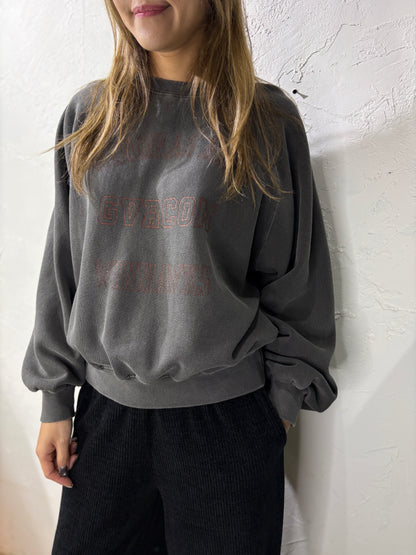 Washed Print Sweater