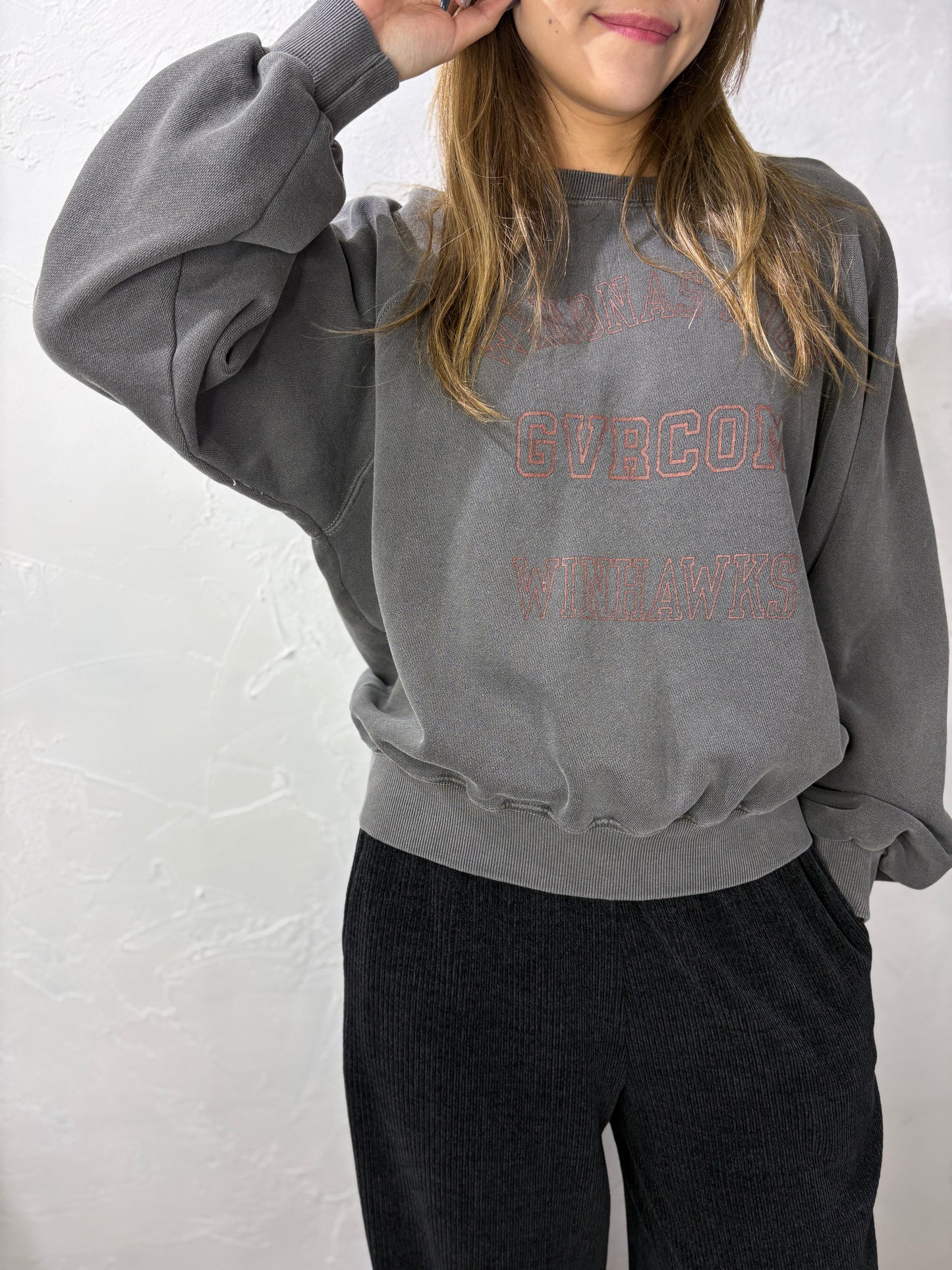 Washed Print Sweater