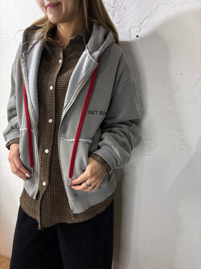 Text Zip-Up Jacket
