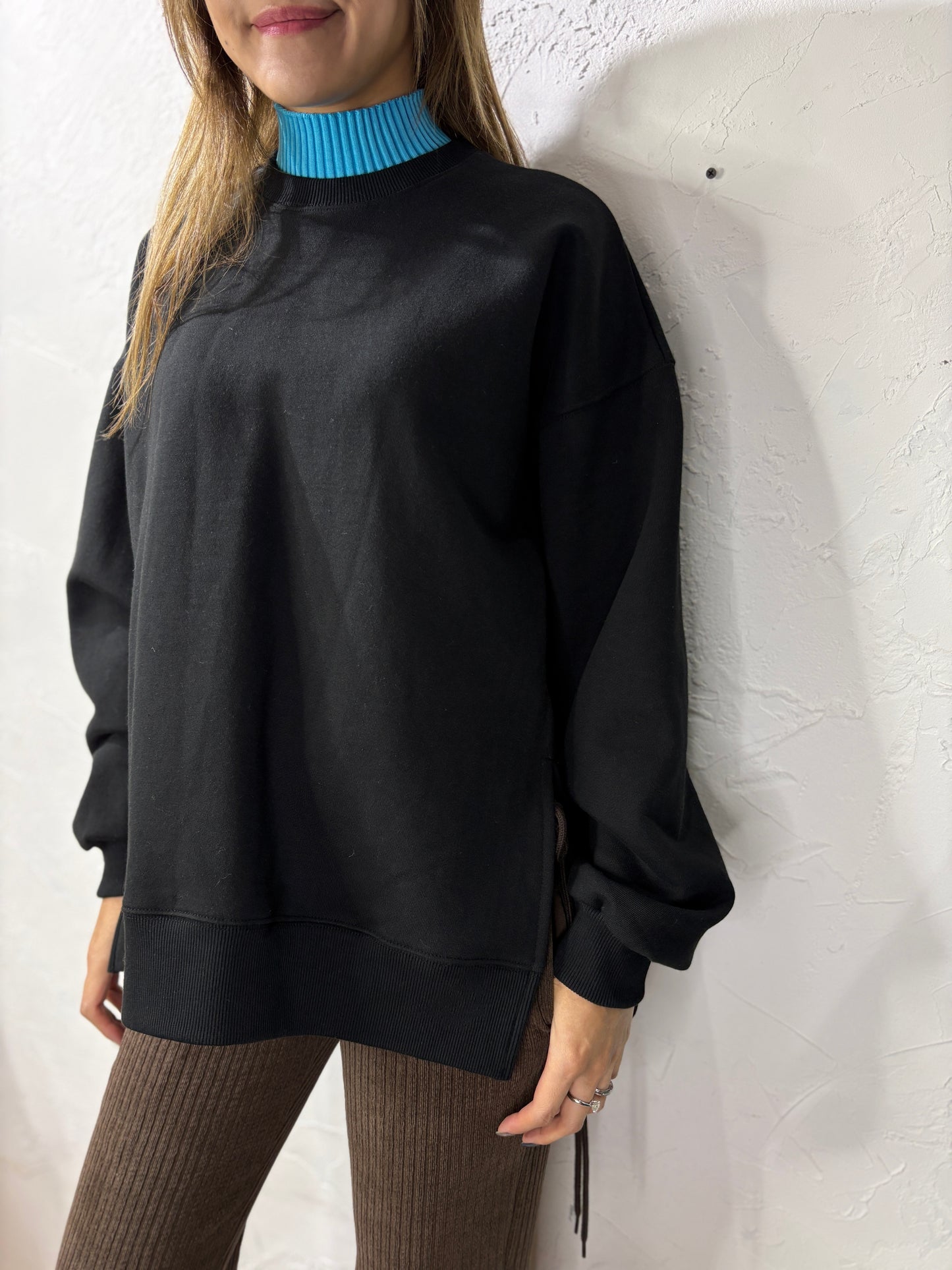 Fake Pleated Collar Sweater