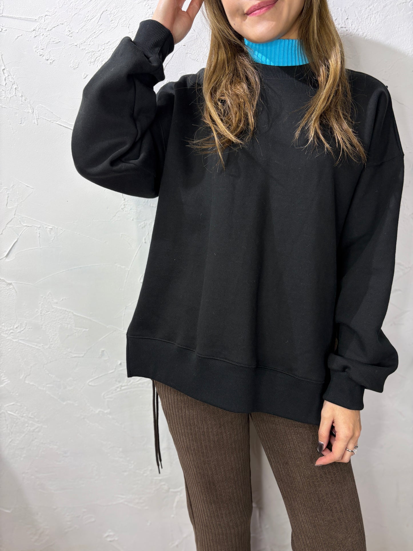 Fake Pleated Collar Sweater