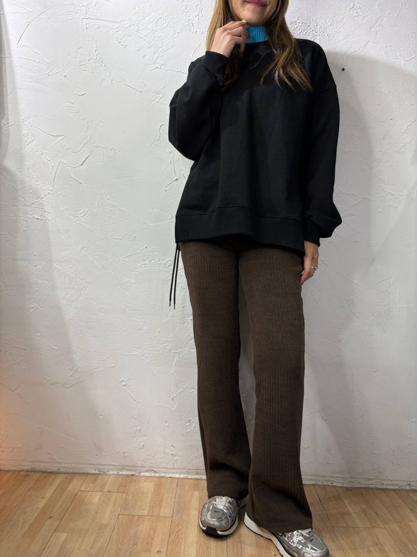 Fake Pleated Collar Sweater