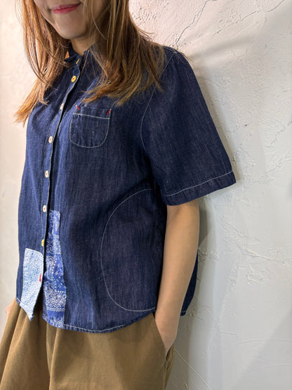 Denim Patchwork Shirt