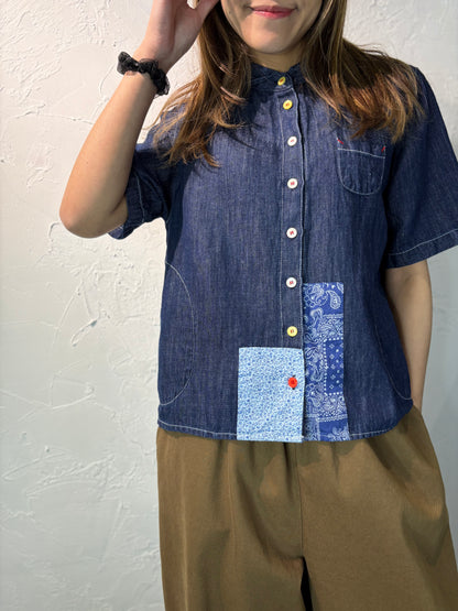 Denim Patchwork Shirt