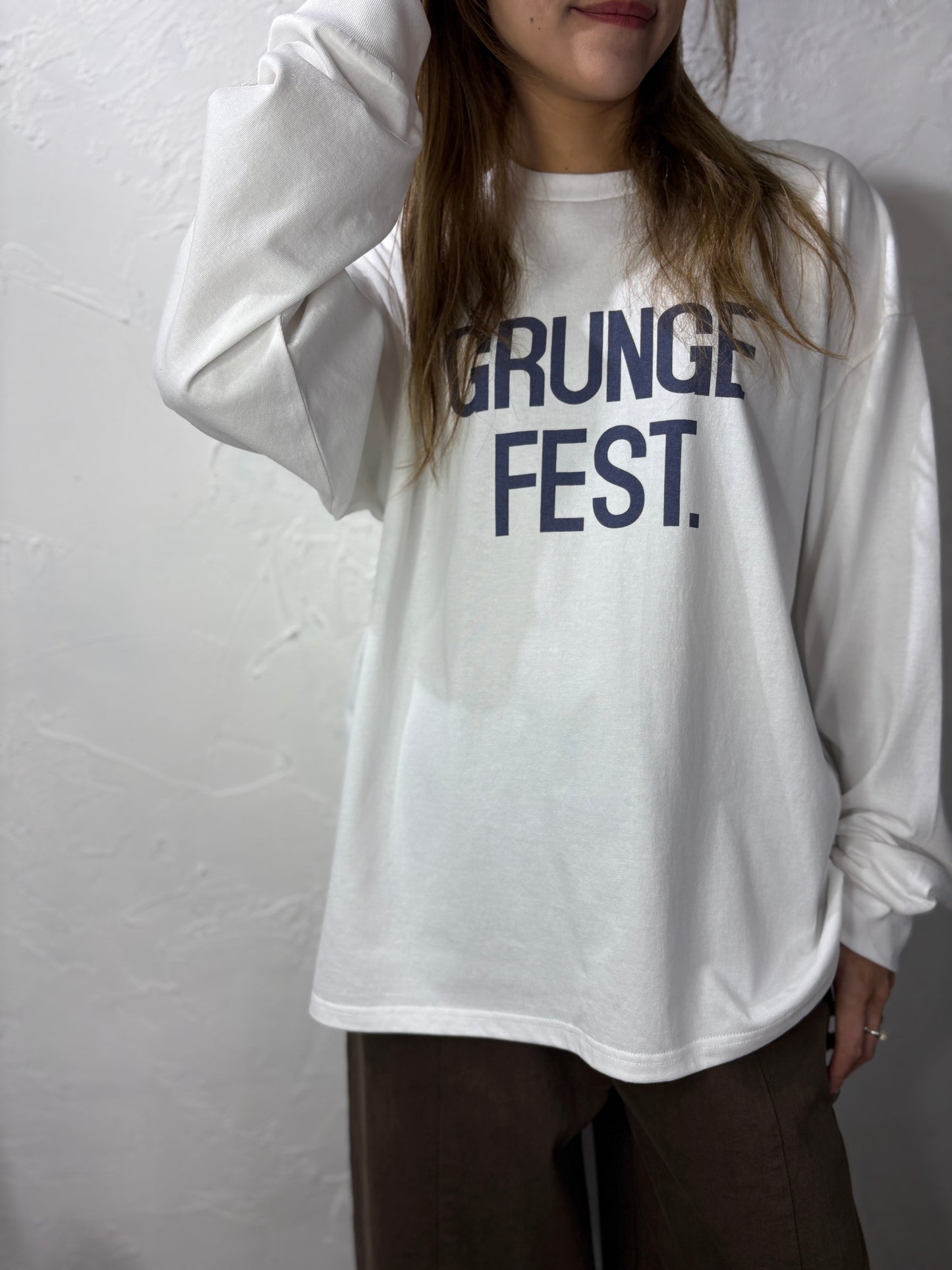 Text Long Sleeves Top