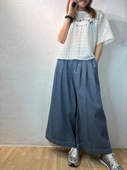 條紋牛仔褲