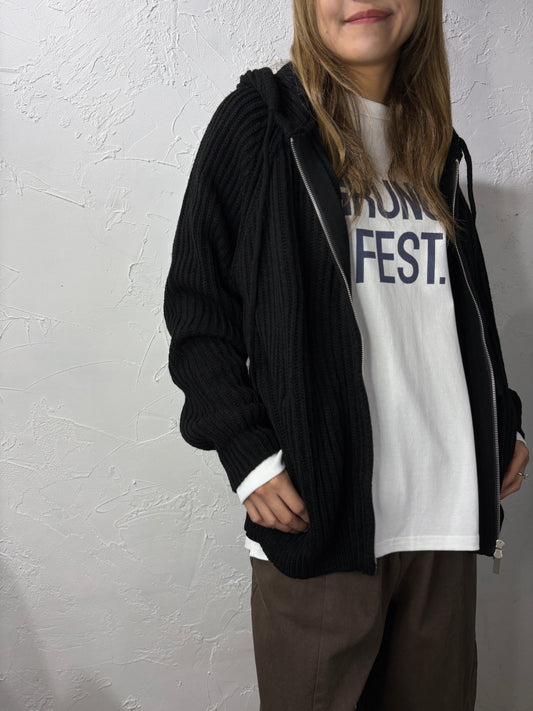 Knit Hoodie Jacket