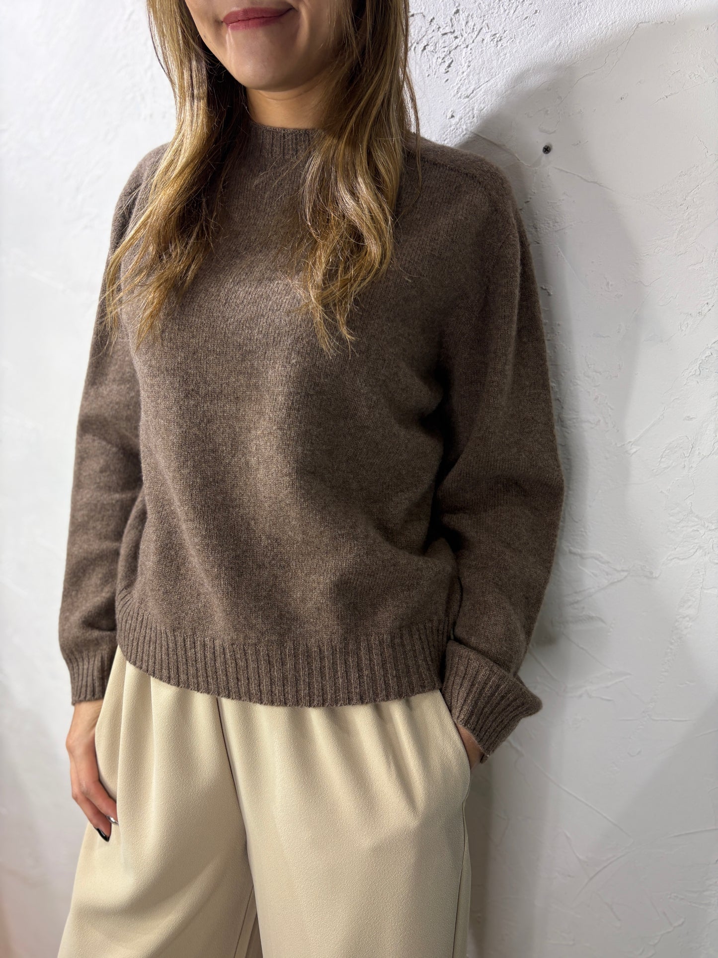 Plain Color Knit Top