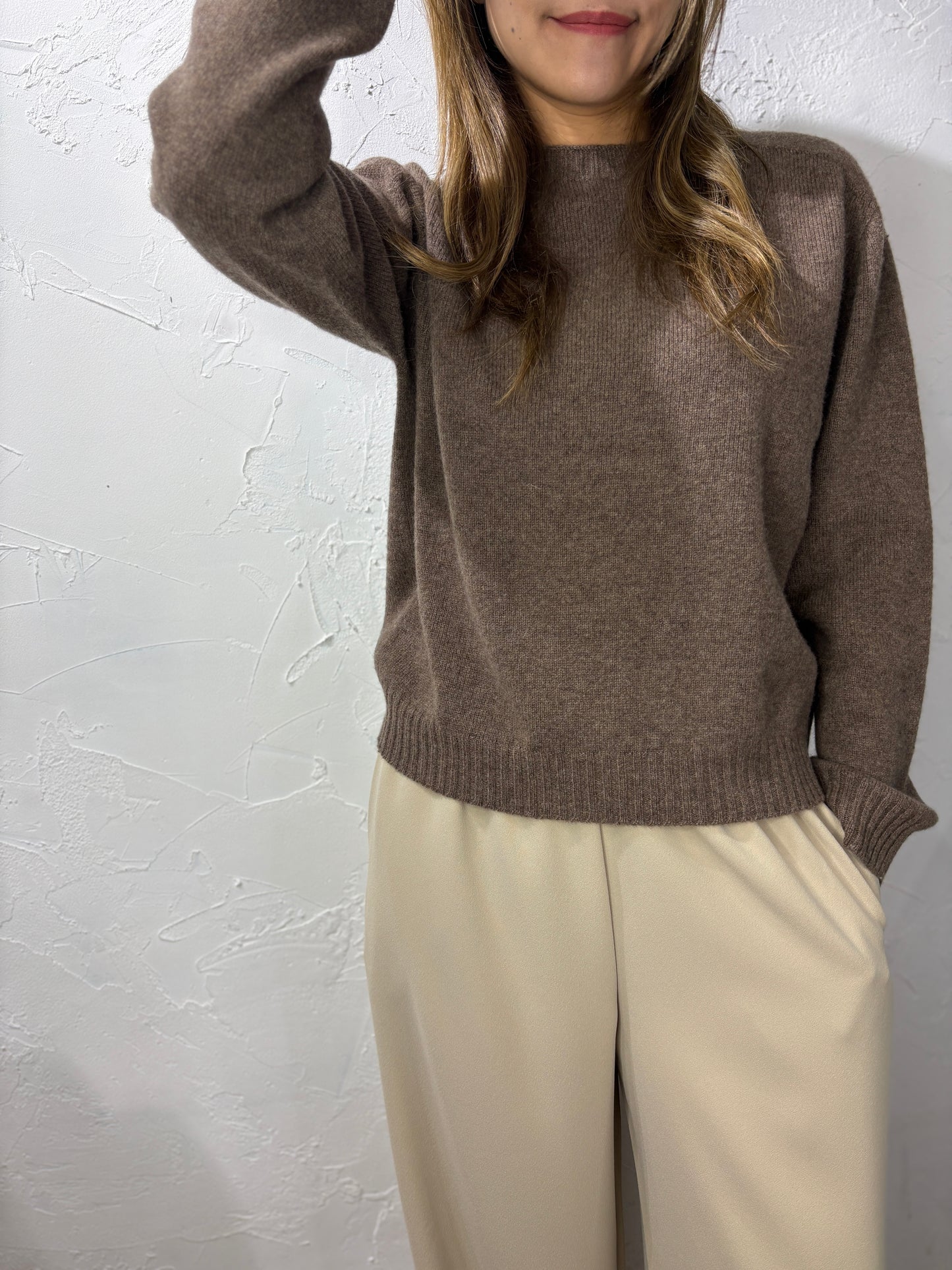 Plain Color Knit Top