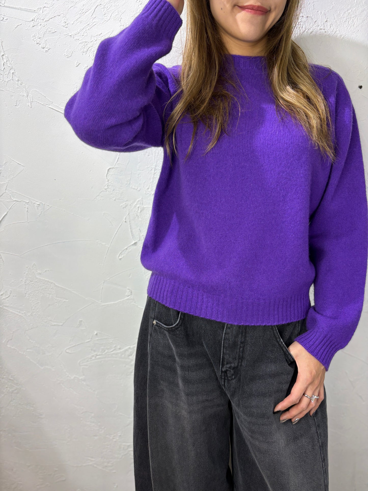 Plain Color Knit Top