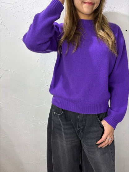 Plain Color Knit Top