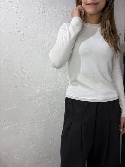 Lace Collar Plain Top