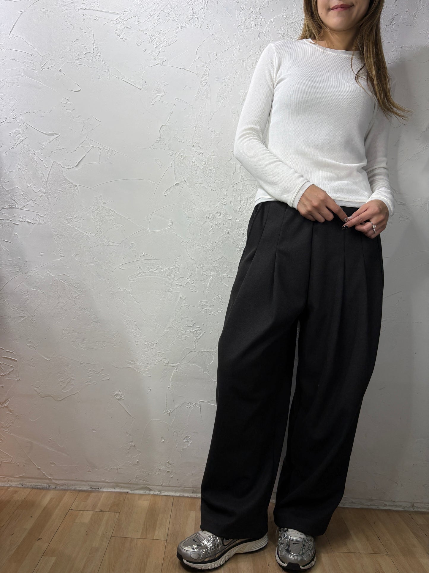 Lace Collar Plain Top