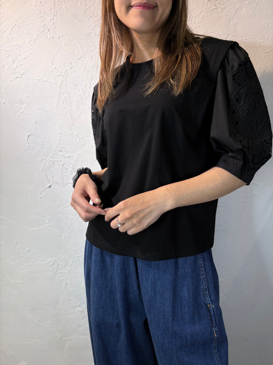 袖子刺繡上衣
